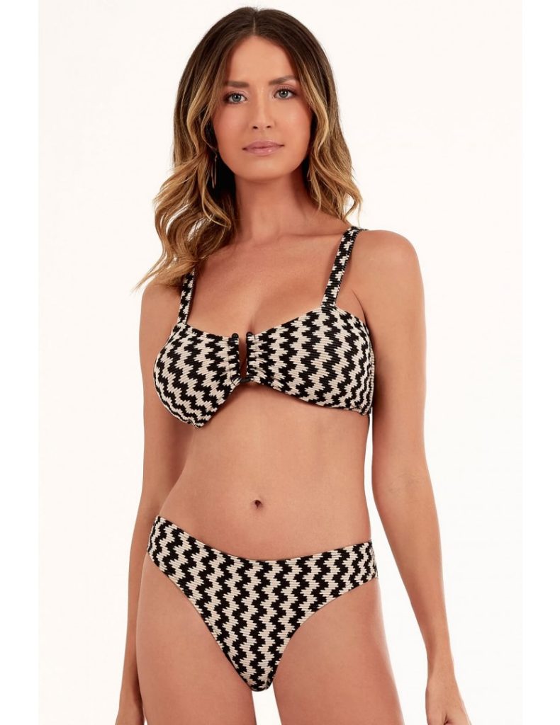 Biquini De Top Retro Preto E Nude Beach Kariocas