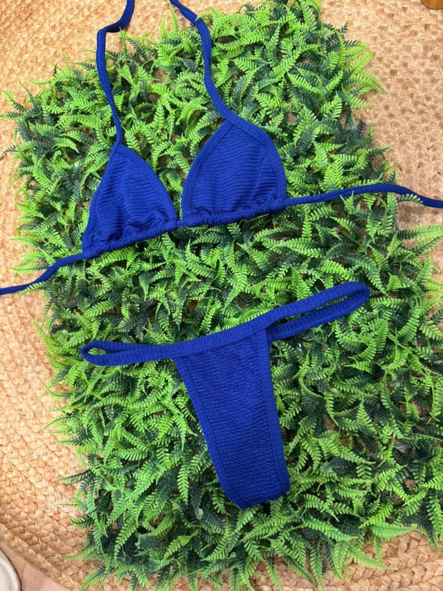 BIQUINI DA MARQUINHA ATOALHADO AZUL